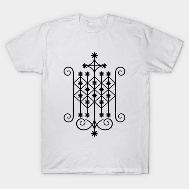 Ogun Voodoo Veve T-Shirt by OccultOmaStore